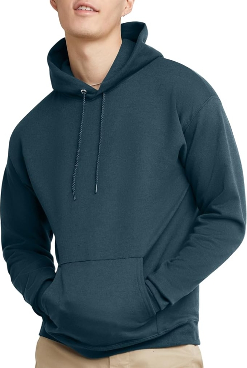Hanes Men's EcoSmart Fleece Hoodie Sweatshirt – Midweight, Durable, Unisex Sizing with Kangaroo Pocket