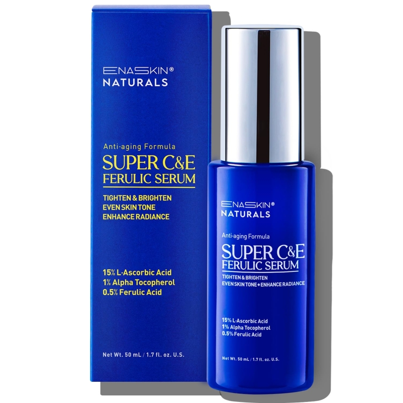 Enaskin Naturals Super C Serum | Vitamin C, E & Ferulic Acid for Mature Skin Brightening