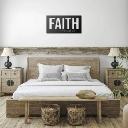 Ephesians 2:8 "FAITH" Metal Wall Art | Bold American Steel Christian Decor