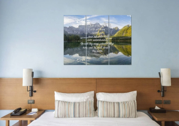 Proverbs 3:5-6 NIV Canvas Wall Art | Scenic &quot;Trust in the Lord&quot; Scripture Decor