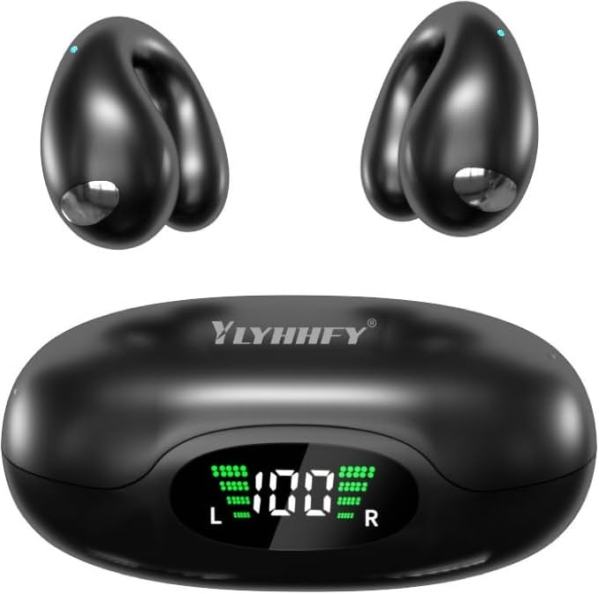 2025 AI Real-Time Translation Earbuds: 144 Languages, Bluetooth 5.3 Clip-On Headphones for Travel & Business