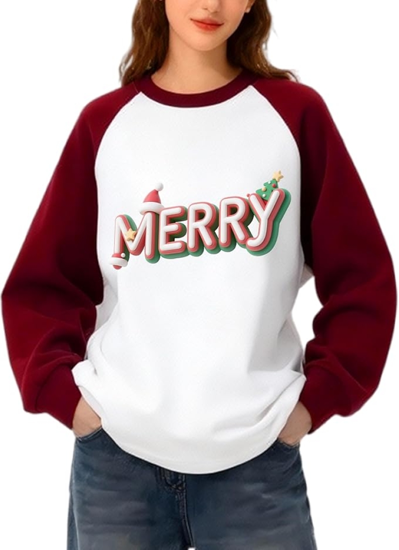 Oversized Christmas Sweatshirts for Women 2025: Cozy Merry Crewneck, Festive & Versatile Holiday Apparel