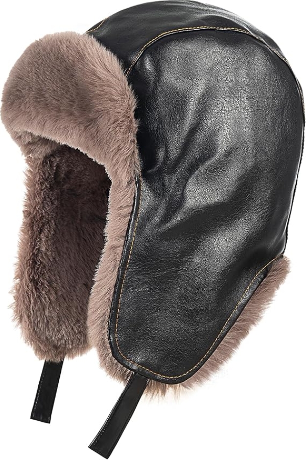 Warm Trooper Trapper Hat for Men & Women: Windproof Winter Hat with Faux Fur Ear Flaps for Cold Weather & Hunting