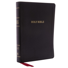 KJV Holy Bible, Giant Print Center-Column Reference Bible, Deluxe Black Leathersoft