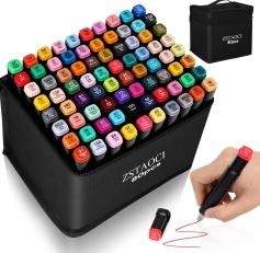 ZSTAOCI 80 Colors Alcohol Markers Dual Tip Art Markers for Coloring and Sketching
