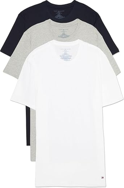 Tommy Hilfiger Men's Cotton Classics Crew Neck Undershirts 3-Pack