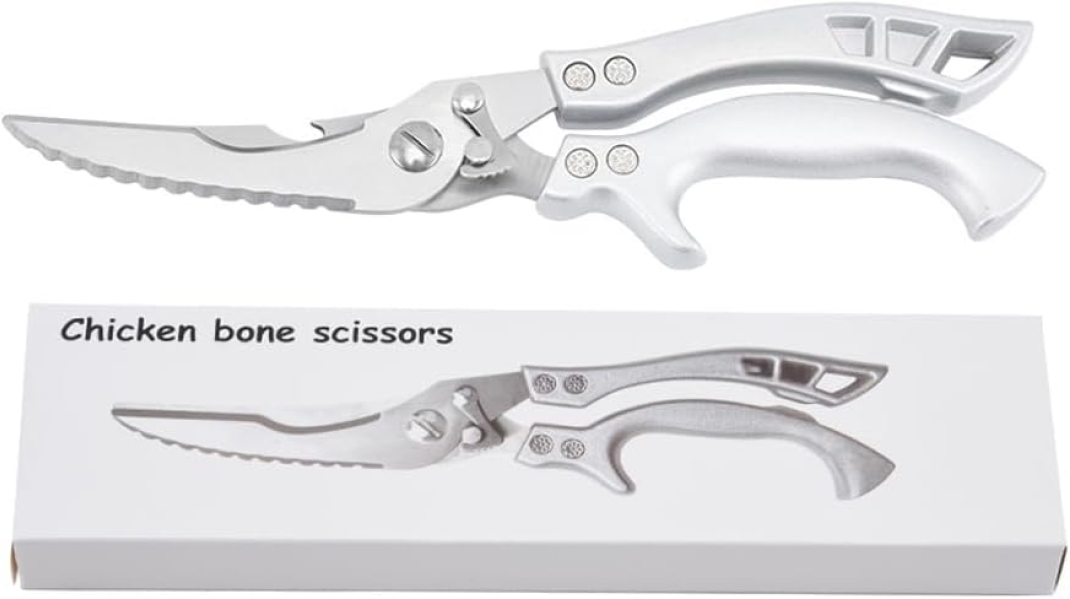 Heavy-Duty Stainless Steel Poultry Shears - Professional Kitchen Scissors for Bone, Meat, and Poultry