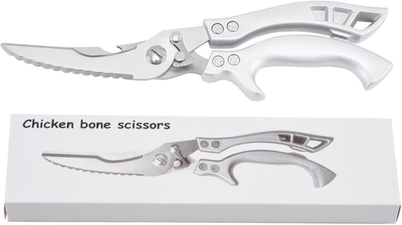 Heavy-Duty Stainless Steel Poultry Shears - Professional Kitchen Scissors for Bone, Meat, and Poultry
