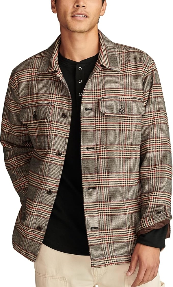 Lucky Brand Men's Plaid Shirt Jacket - Medium
