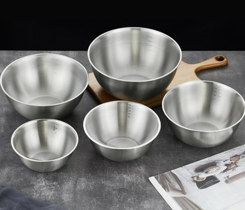 Art & Cook 5-Piece Nesting Stainless Steel Mixing Bowl Set