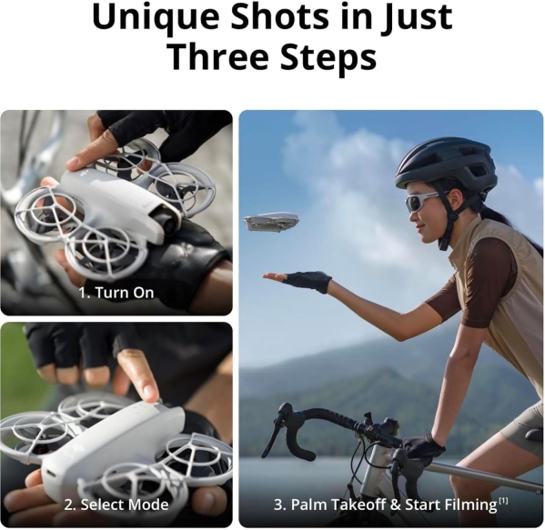 DJI Neo - 135g Palm-Sized 4K Selfie Drone with Subject Tracking