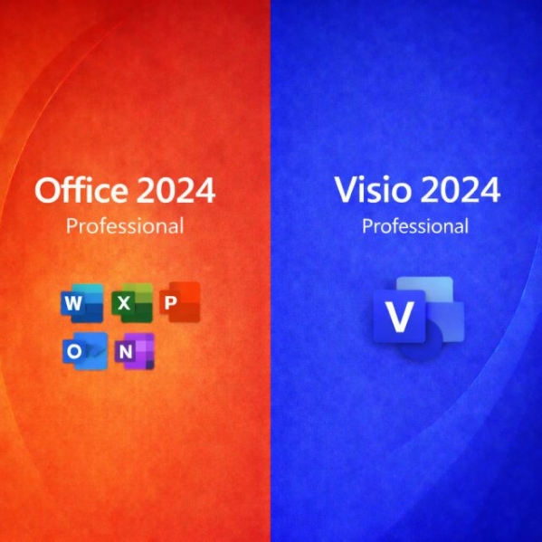 Microsoft Office Professional 2024 + Microsoft Visio Pro 2024 Bundle