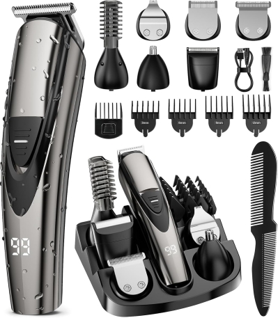 SHPAVVER 12-in-1 Professional Cordless Beard Trimmer & Grooming Kit