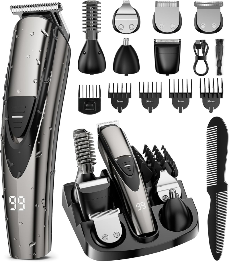 SHPAVVER 12-in-1 Professional Cordless Beard Trimmer & Grooming Kit