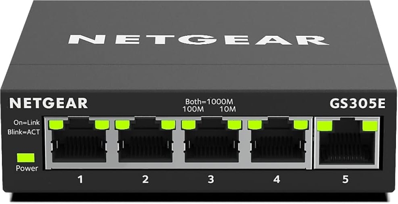 Netgear 5-Port Gigabit Managed Essential Ethernet Switch (GS305E)