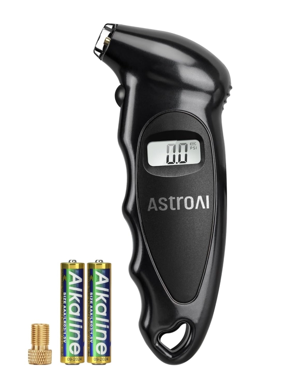 AstroAI Digital Tire Pressure Gauge - 150 PSI with Presta Valve Adapter