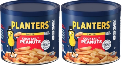 PLANTERS Cocktail Peanuts 12 oz Resealable Jar (Pack of 2) - Roasted with Sea Salt