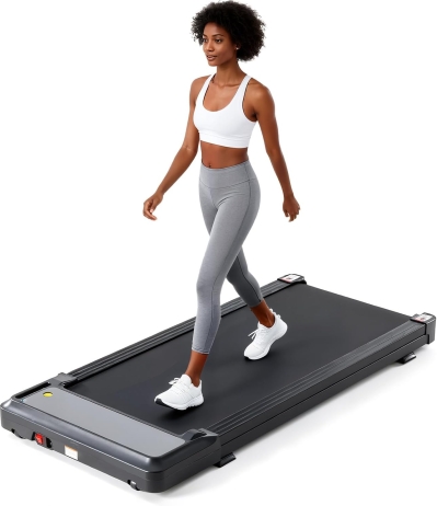 OLIXIS Under Desk Walking Pad Treadmill with Remote Control and LED Display