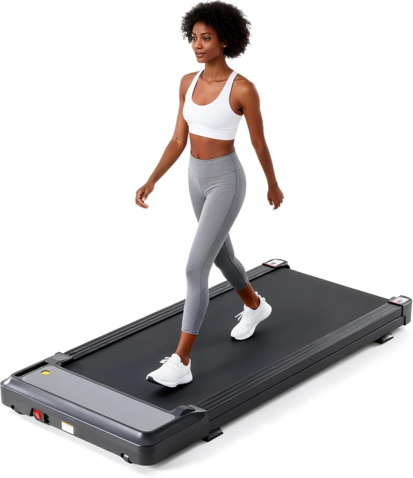 OLIXIS Under Desk Walking Pad Treadmill with Remote Control and LED Display