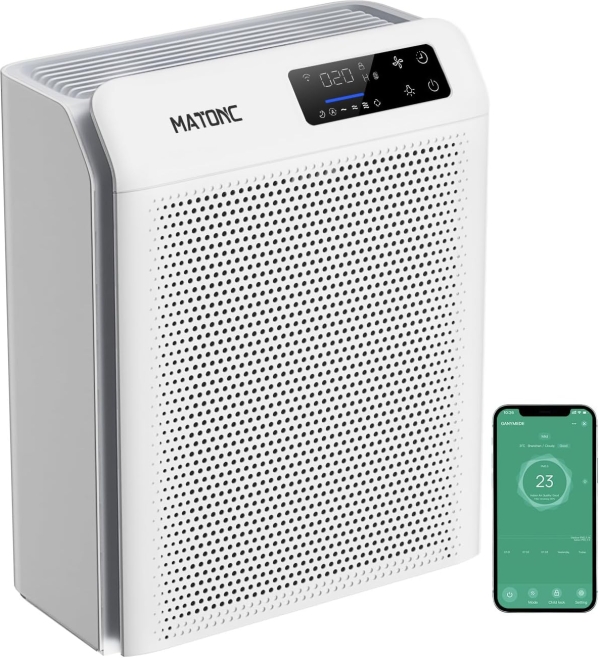 Smart WiFi Air Purifier for Large Rooms up to 3500 Sq. Ft. - HEPA Filter with PM2.5 Display