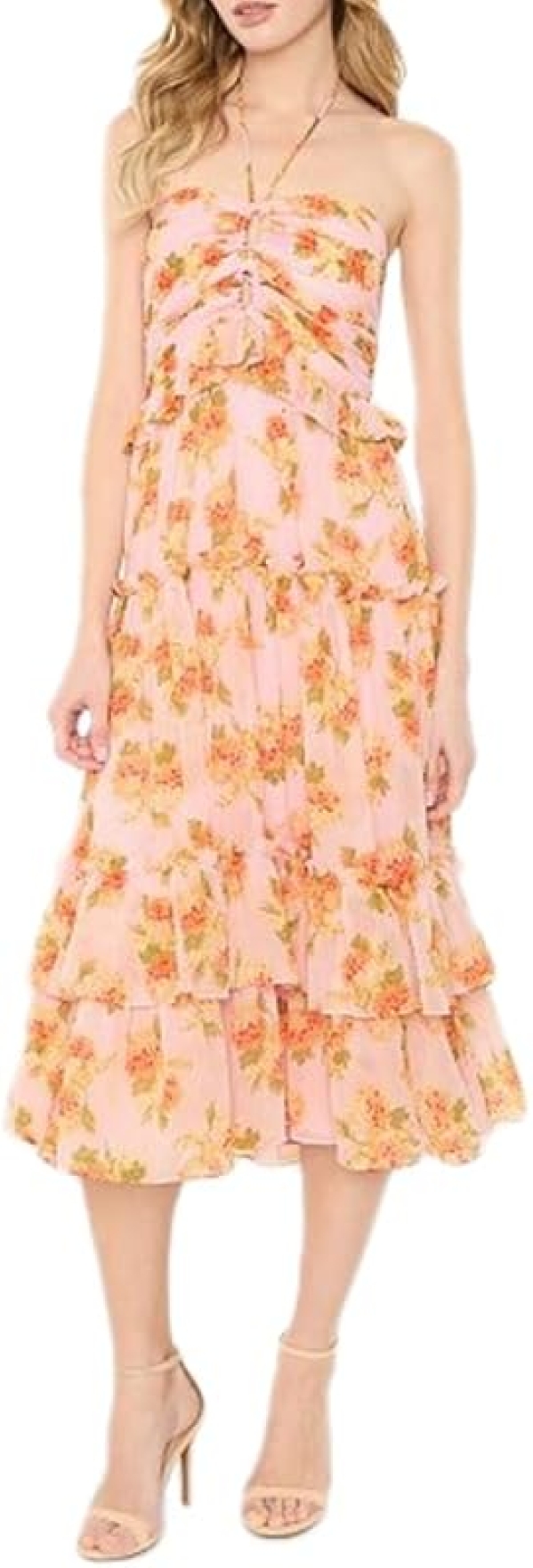 LIKELY Women's Wilda Dress - Elegant 100% Polyester Sleeveless Evening Gown