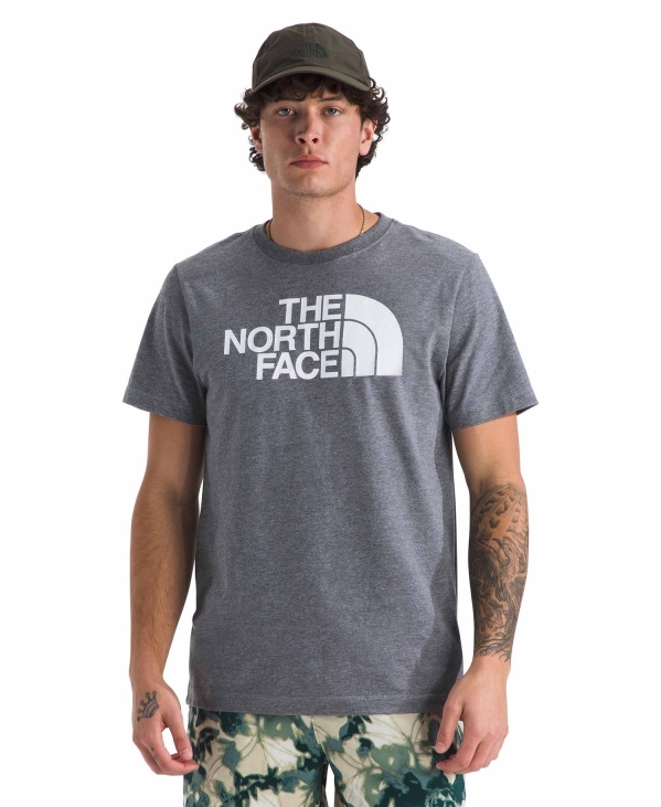 The North Face Men’s Short Sleeve Core Half Dome T-Shirt - Mid Gray Heather
