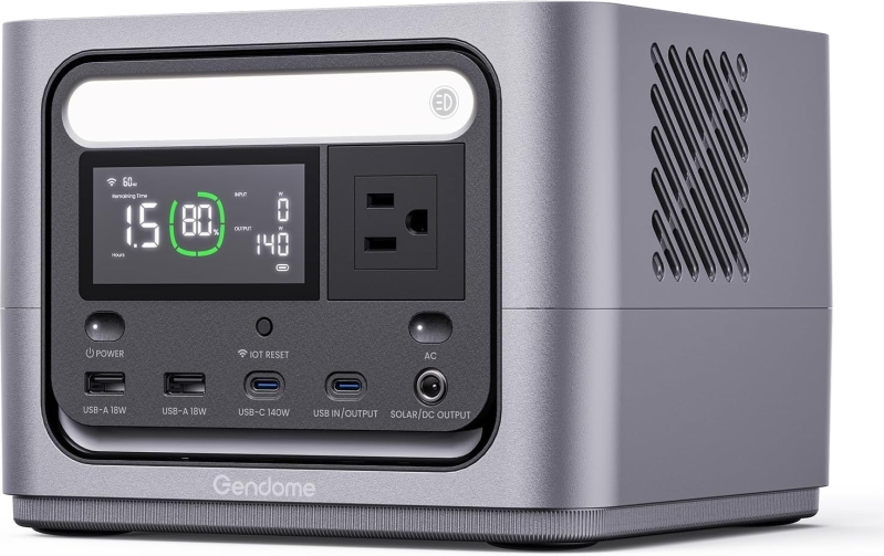 Gendome Go 300 Portable Power Station - 288Wh LiFePO4 Battery with Dual 140W USB-C PD 3.1