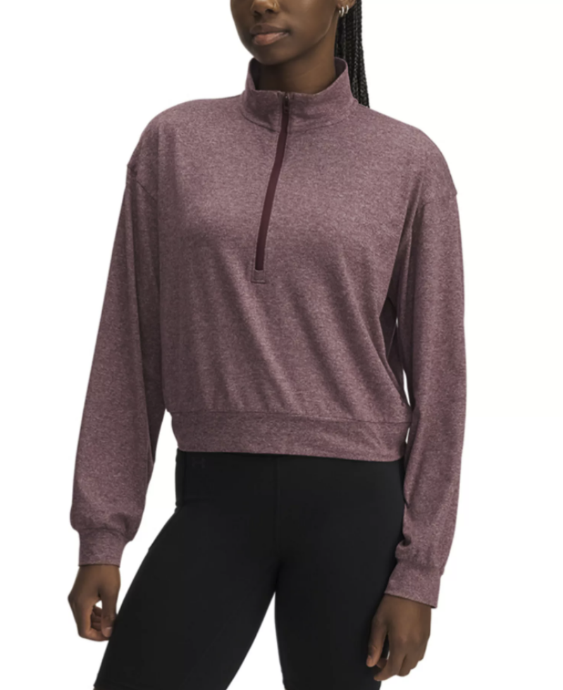 Under Armour Women's Motion Lounge Half-Zip Pullover - Soft Brushed Performance Top