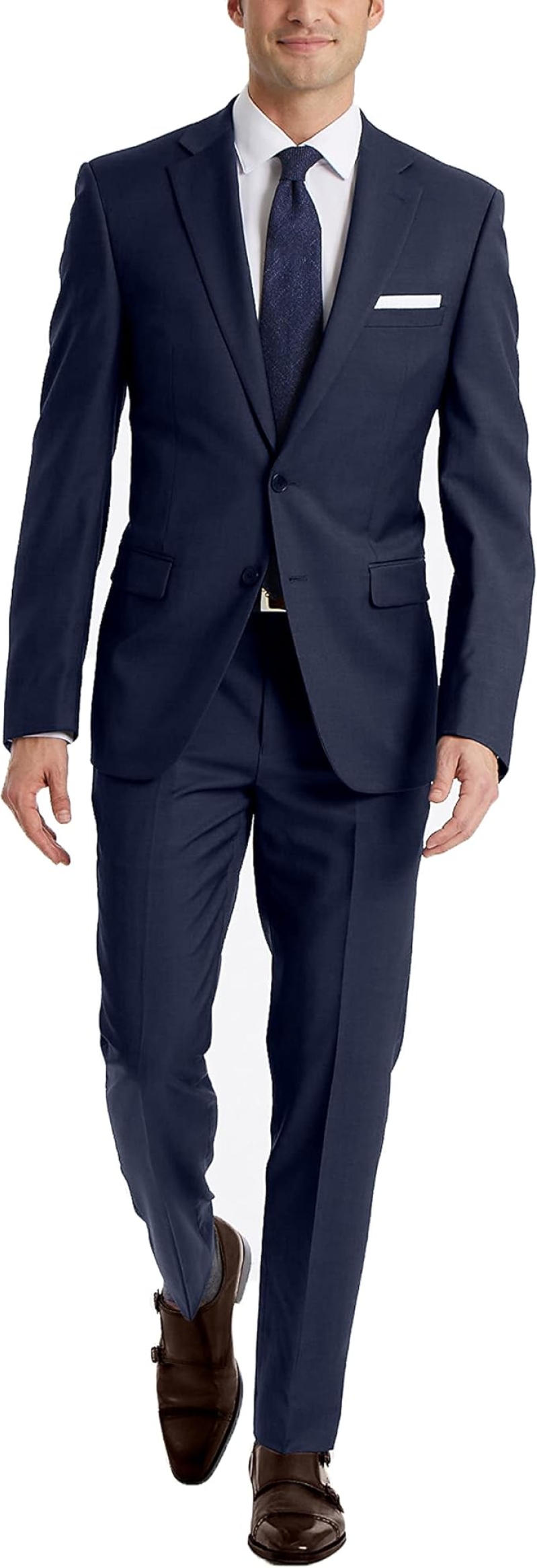 Calvin Klein Men's Slim Fit Suit Separates - Premium Wool Jacket and Tapered Pants