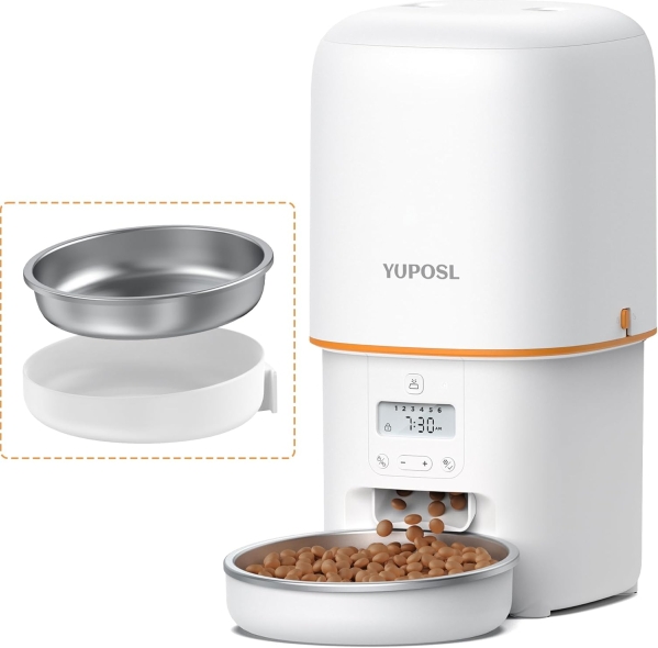 Automatic Cat Feeder - 4L Timed Pet Food Dispenser with 180-Day Battery Life