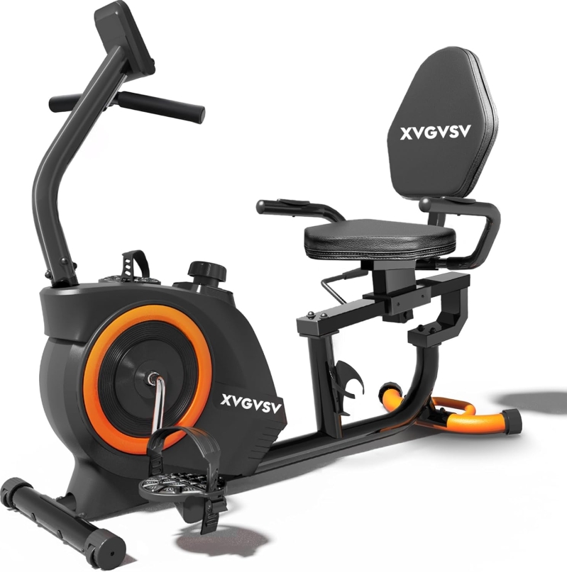 2-in-1 Elliptical Recumbent Exercise Bike - 16-Level Resistance & 400LB Capacity