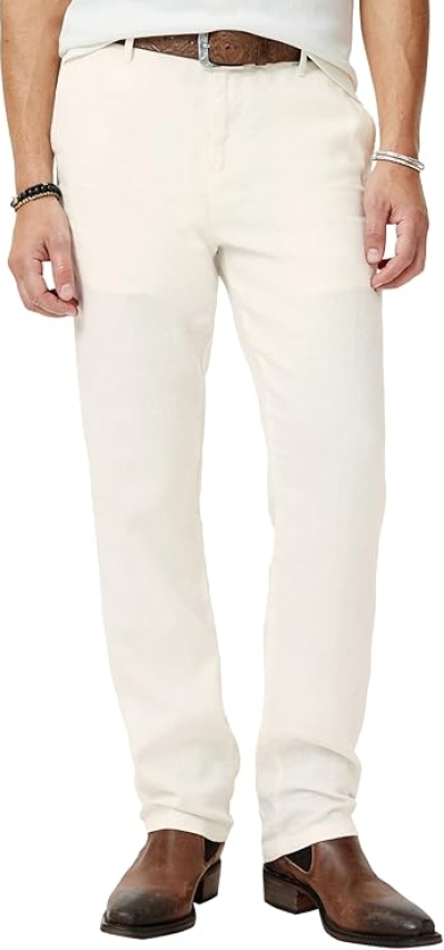 John Varvatos Men's Flint Pant - Premium Linen-Blend Casual Trousers