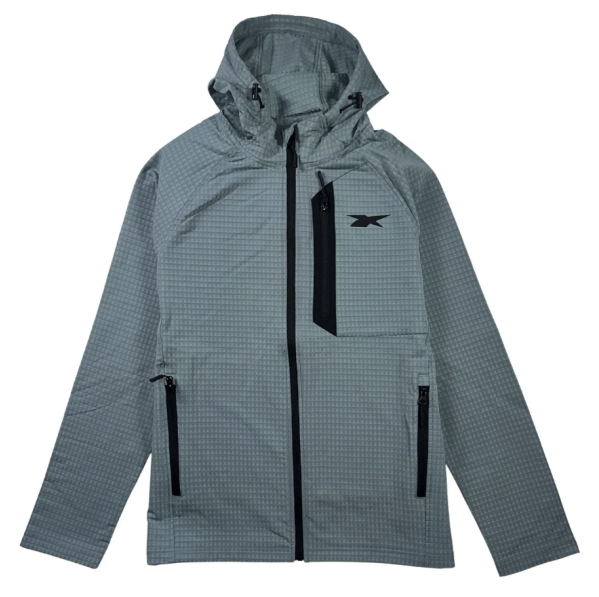 Reebok Men's Gridded Fleece Jacket - Lightweight Thermal Performance Layer