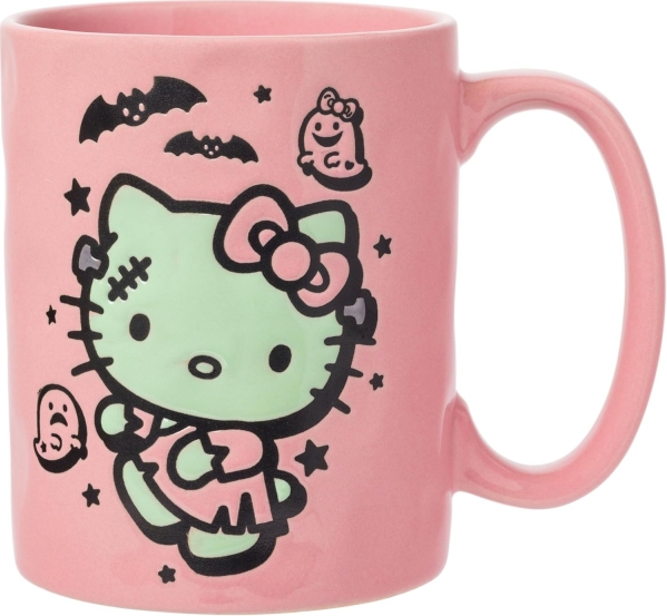 Silver Buffalo Sanrio Hello Kitty Halloween Frankenstein Wax Resist Mug - 17 oz
