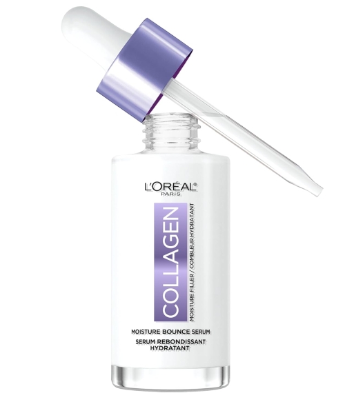 L'Oreal Paris Collagen Moisture Filler Bounce Face Serum - Hydrating Glow Serum with Squalane