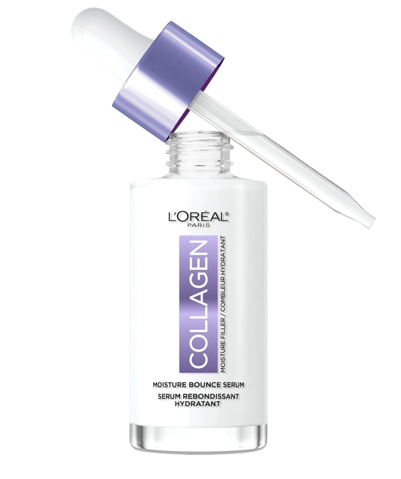 L'Oreal Paris Collagen Moisture Filler Bounce Face Serum - Hydrating Glow Serum with Squalane