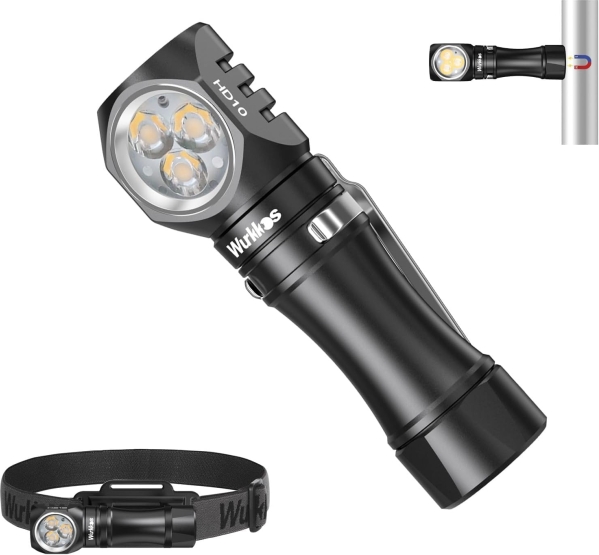 Wurkkos HD10 Rechargeable Right Angle Flashlight - 1200 Lumens & Anduril 2.0
