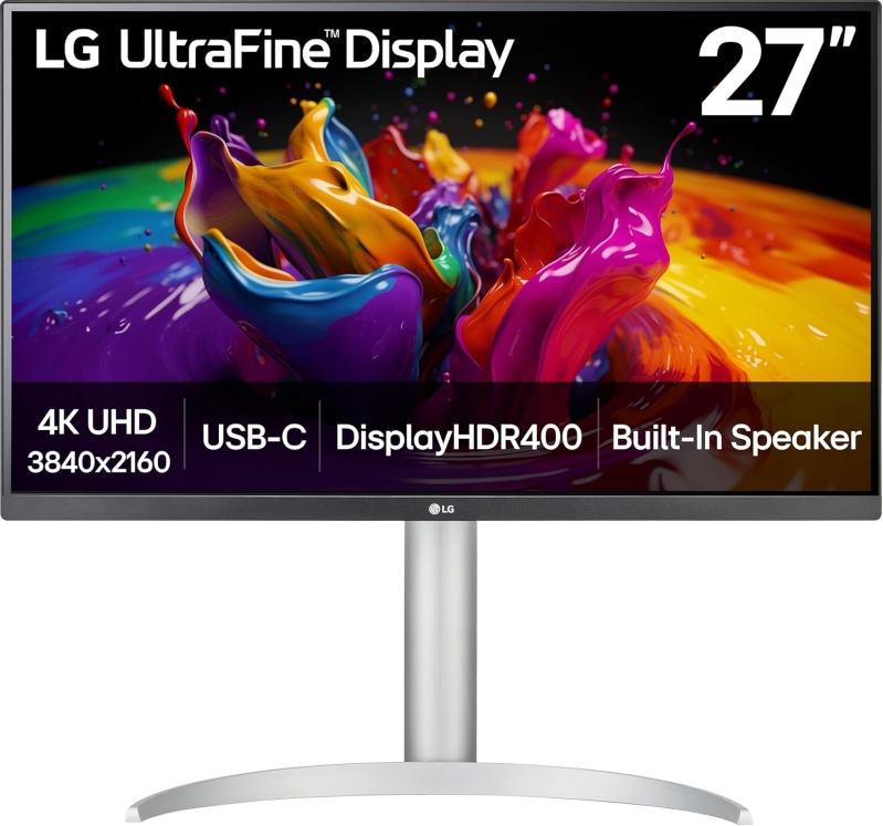 LG 27-Inch UltraFine 4K UHD IPS Monitor - 90W USB-C & DisplayHDR 400 (27UP850K-W)