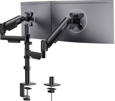 ErGear Vertical Dual Monitor Stand - Stacked Desk Mount for 13-32