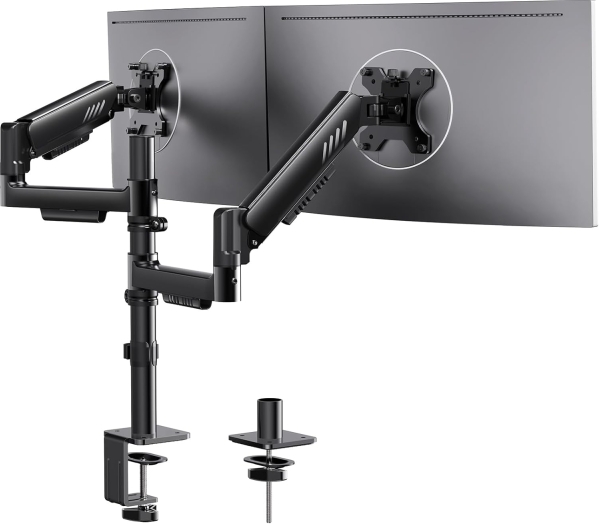 ErGear Vertical Dual Monitor Stand - Stacked Desk Mount for 13-32
