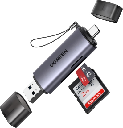 UGREEN 2-in-1 SD Card Reader - USB-C & USB 3.0 Dual Interface Memory Card Adapter