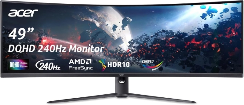 Acer Nitro 49” DQHD Curved Gaming Monitor - 240Hz 1000R UltraWide Display