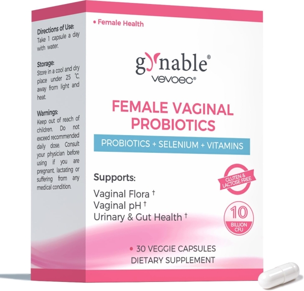 Gynable Vaginal Probiotics for Women - 10 Billion CFU pH Balance & Urinary Support