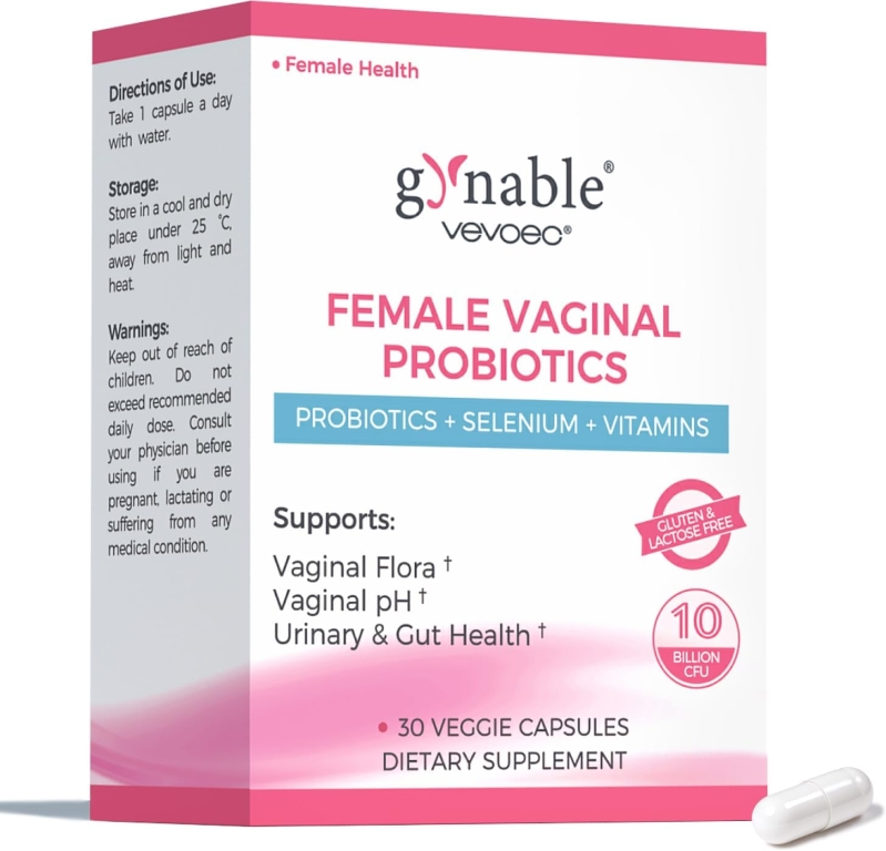 Gynable Vaginal Probiotics for Women - 10 Billion CFU pH Balance & Urinary Support