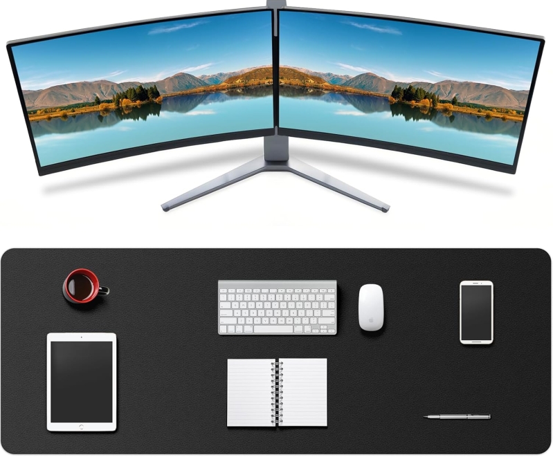 Leather Desk Mat Protector & Mouse Pad - 31.5