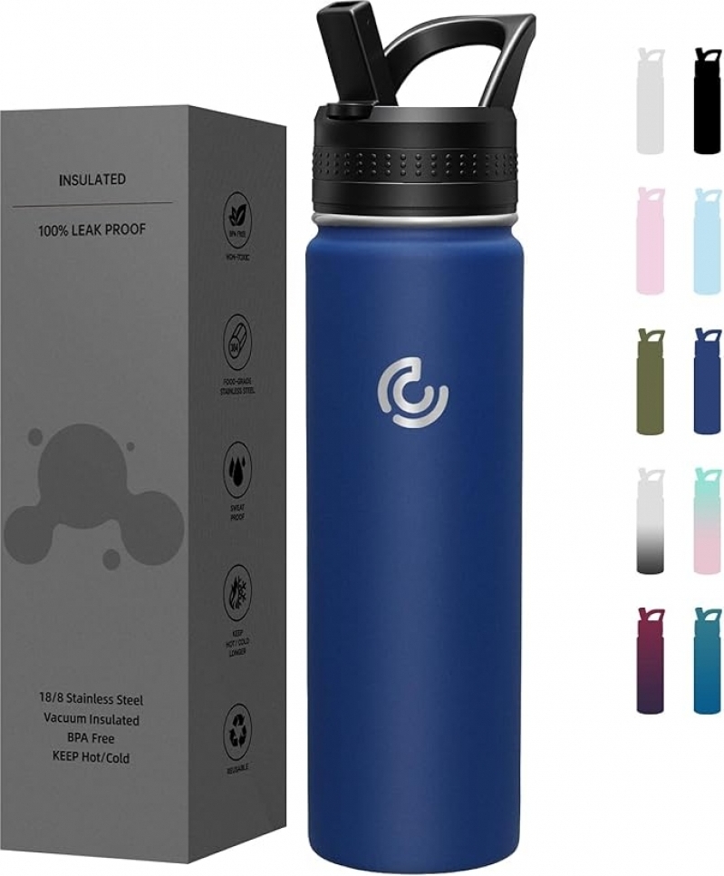 COKTIK 22oz Insulated Stainless Steel Water Bottle - $9.99 (57% Off)