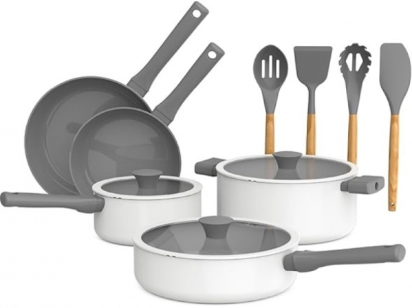 Bella 12-Piece Cookware Set - 54% Off, EverGood™ Ceramic Nonstick & All Stovetop Compatible