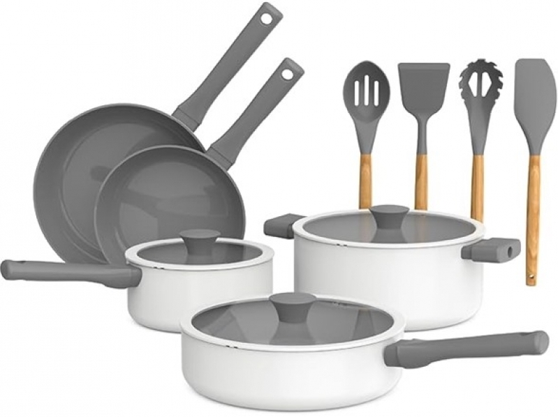 Bella 12-Piece Cookware Set - 54% Off, EverGood™ Ceramic Nonstick & All Stovetop Compatible