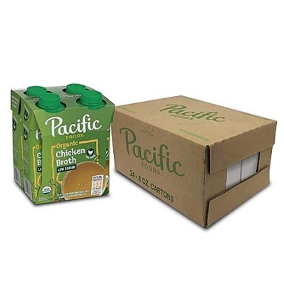 24-Pack Pacific Foods Organic Free-Range Chicken Broth (Low Sodium) – $13.45