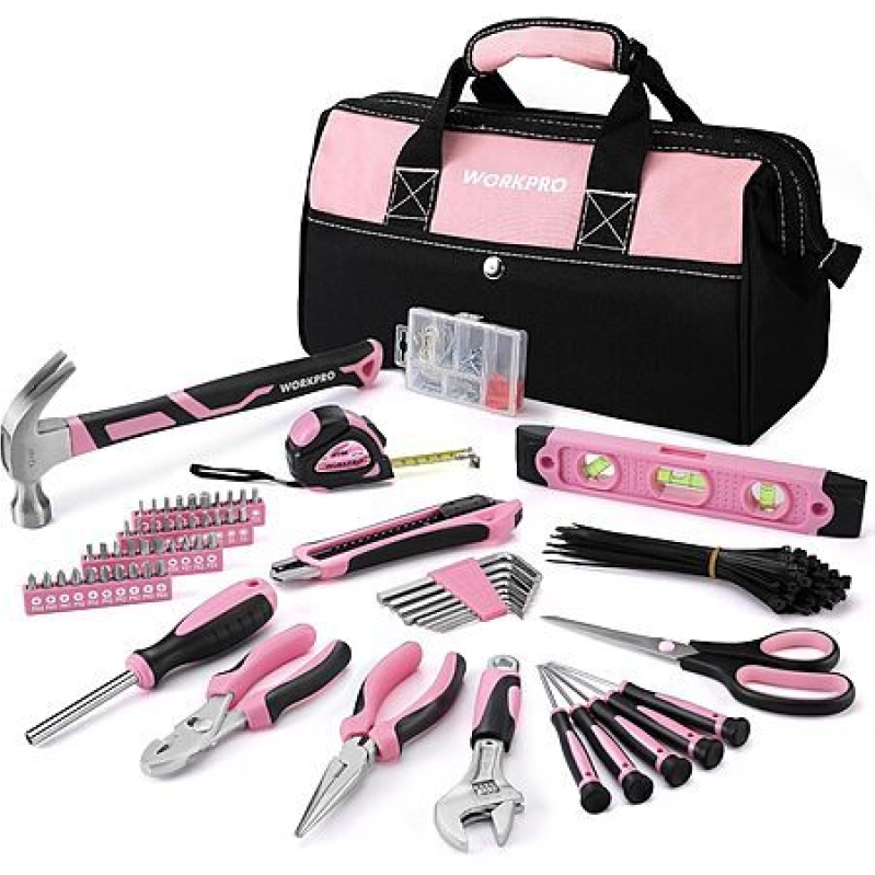 Deal: WORKPRO Pink Tool Kit – 263-Piece Home Repair Set for $35.99